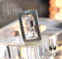Sqaure Blue diamond ring 